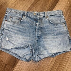 Classic Blue Denim Women's Shorts Aritzia